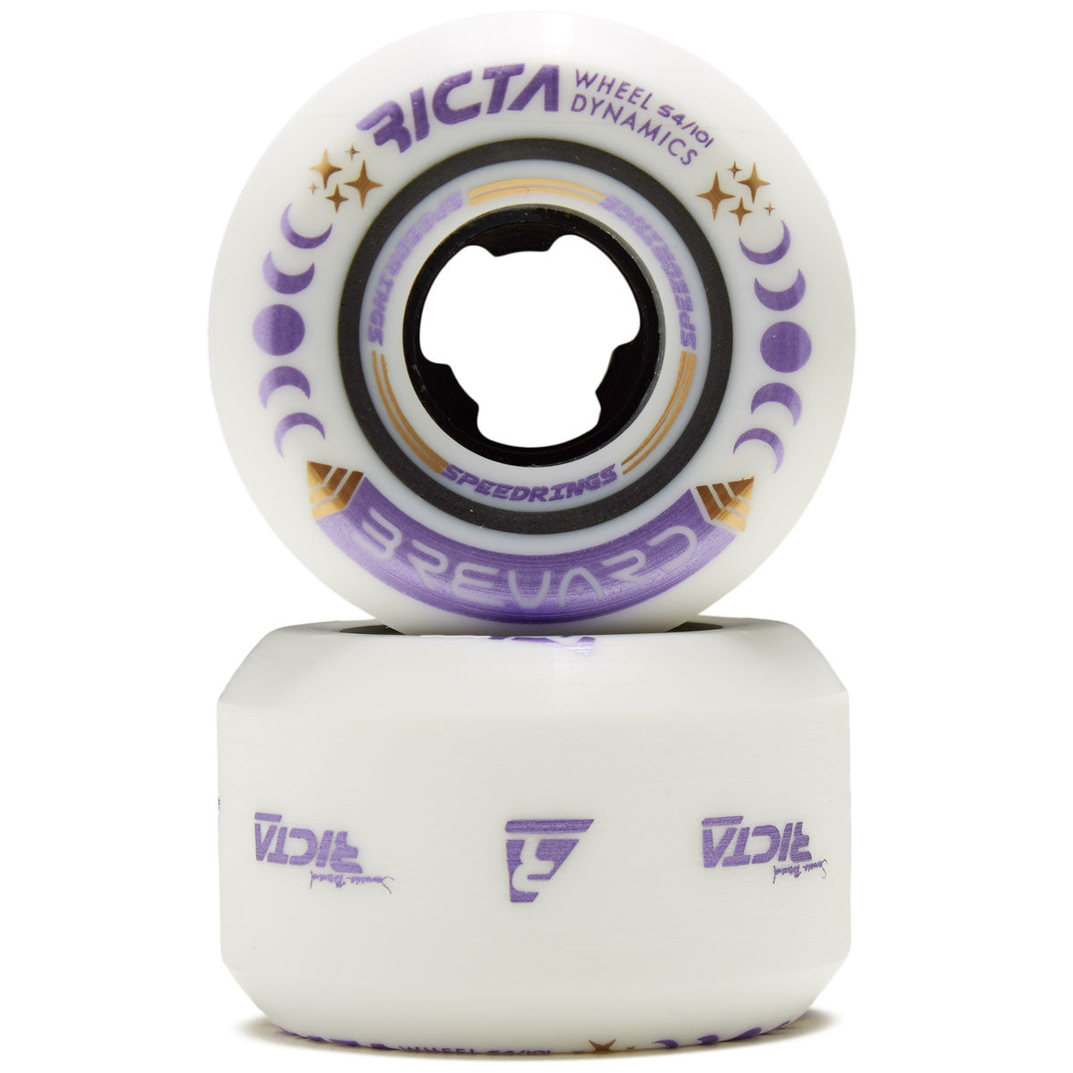 Ricta Brevard Speedrings Wide 101a Skateboard Wheels - White