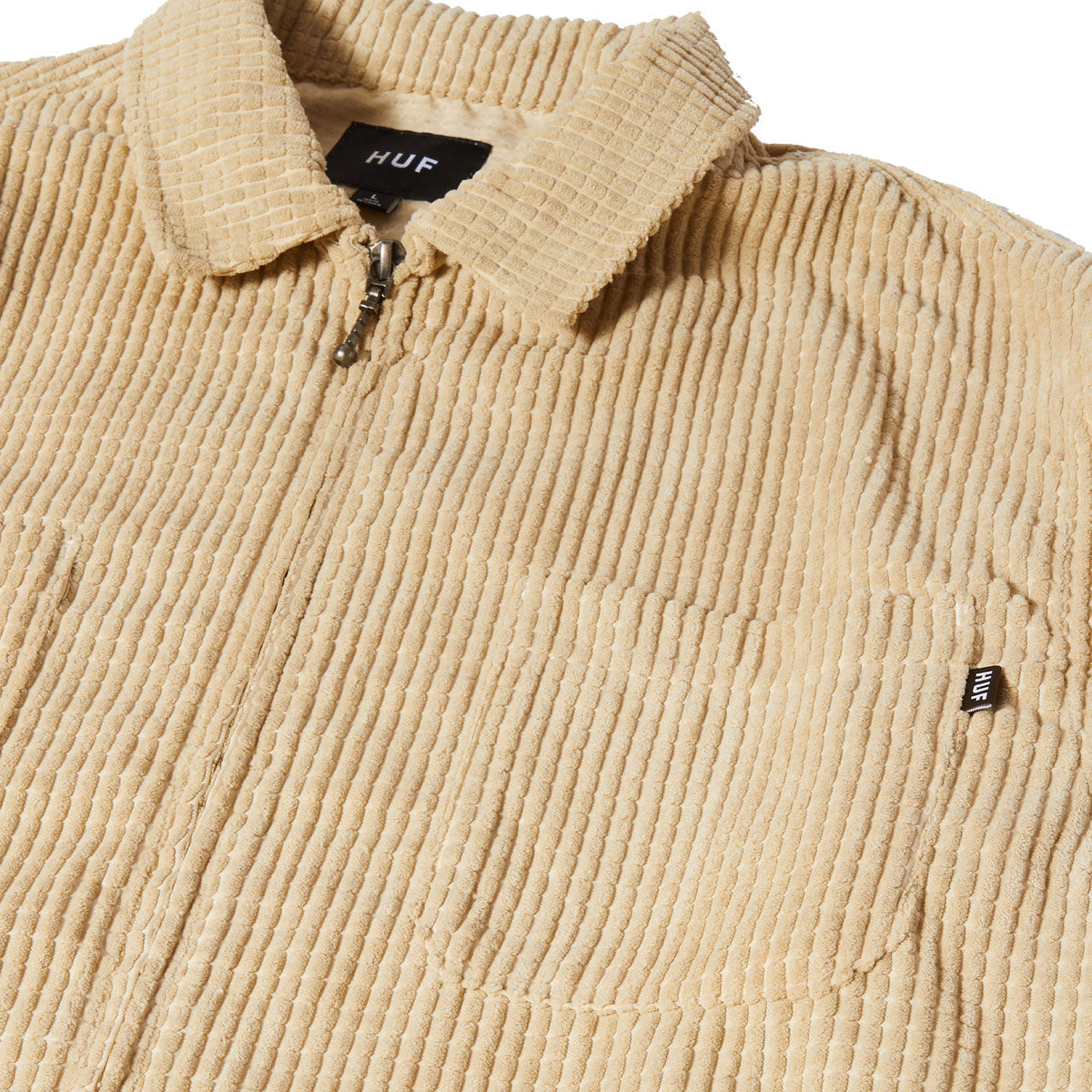 HUF Cornelius Zip Shirt - Oatmeal, – Daddies Board Shop