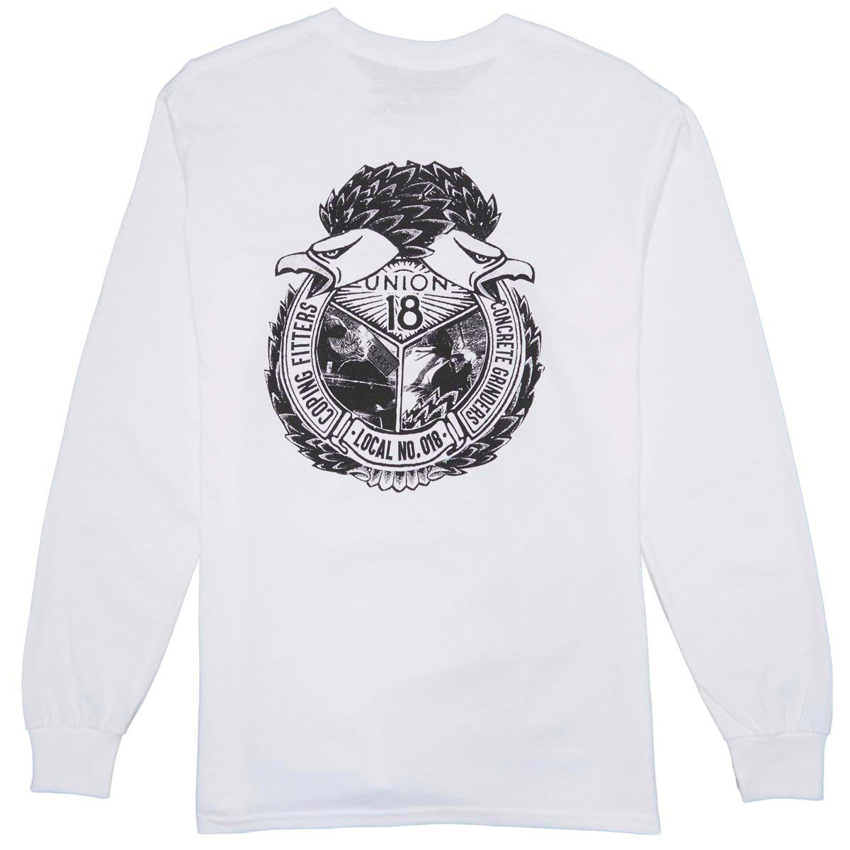 Anti-Hero Union18 Local Long Sleeve T-Shirt - White/Black