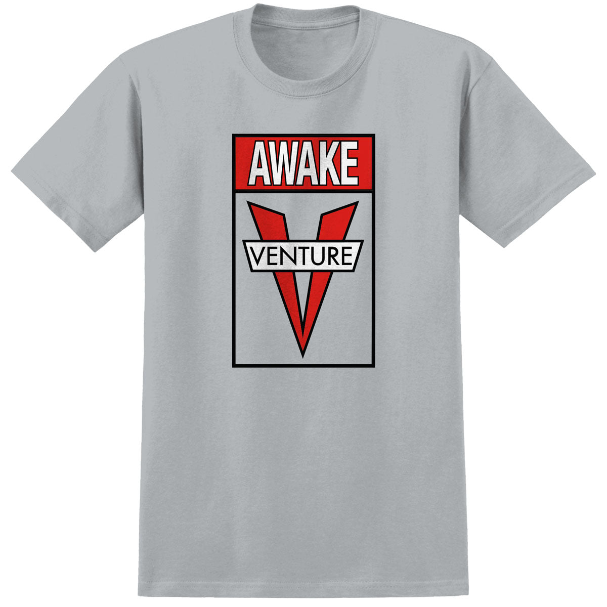 Venture Awake T-Shirt - Ice Grey/Red/White/Black