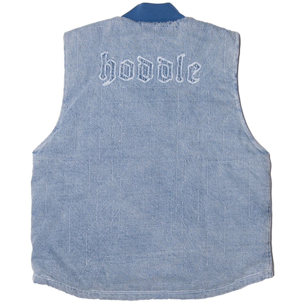 Hoddle Zip Up Carpenter Vest Jacket - Blue Denim Wash – Daddies