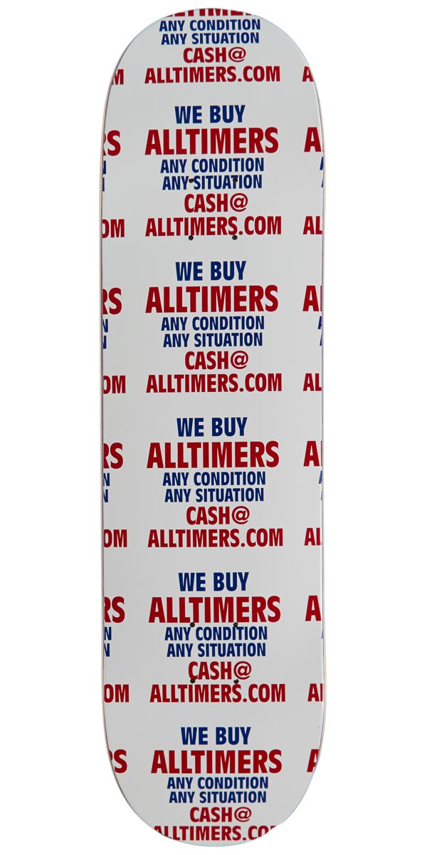 Alltimers Atlantic Ave Skateboard Deck - White - 8.30