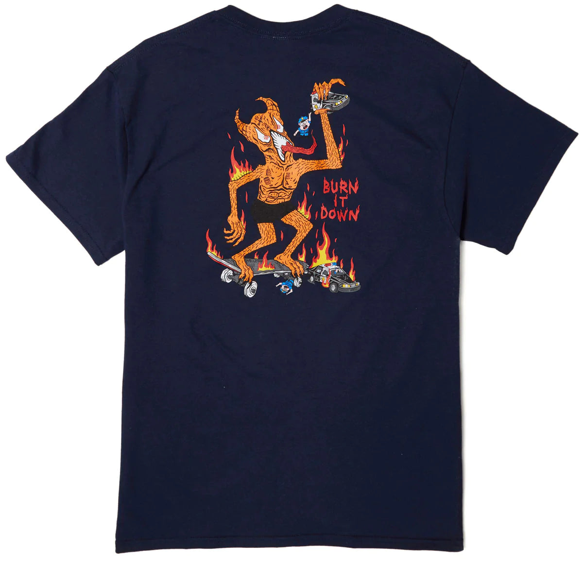 Thrasher Burn It Down T-Shirt - Navy – Daddies Board Shop