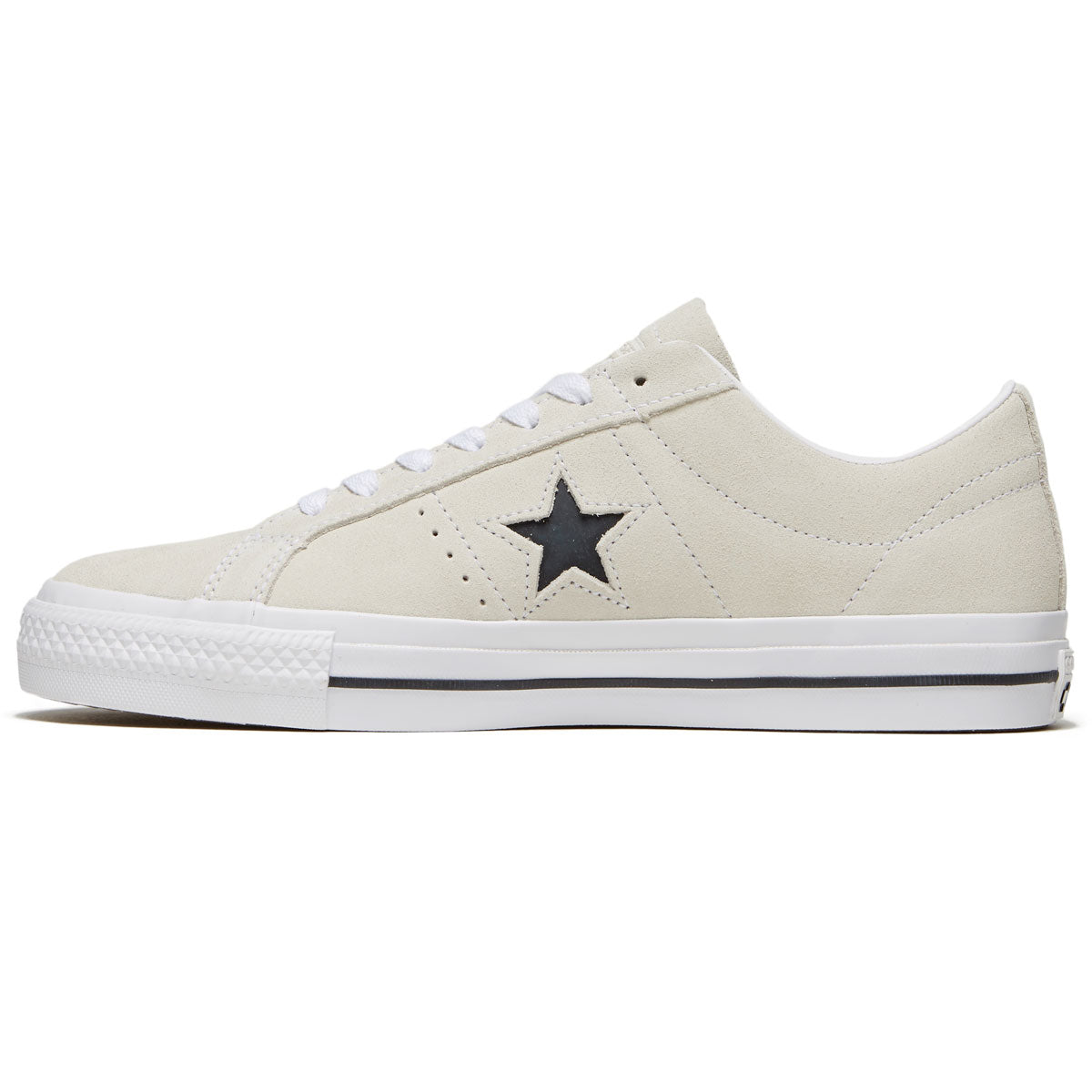 Converse One Star Pro Suede Shoes - Egret/White/Black – Daddies Board Shop