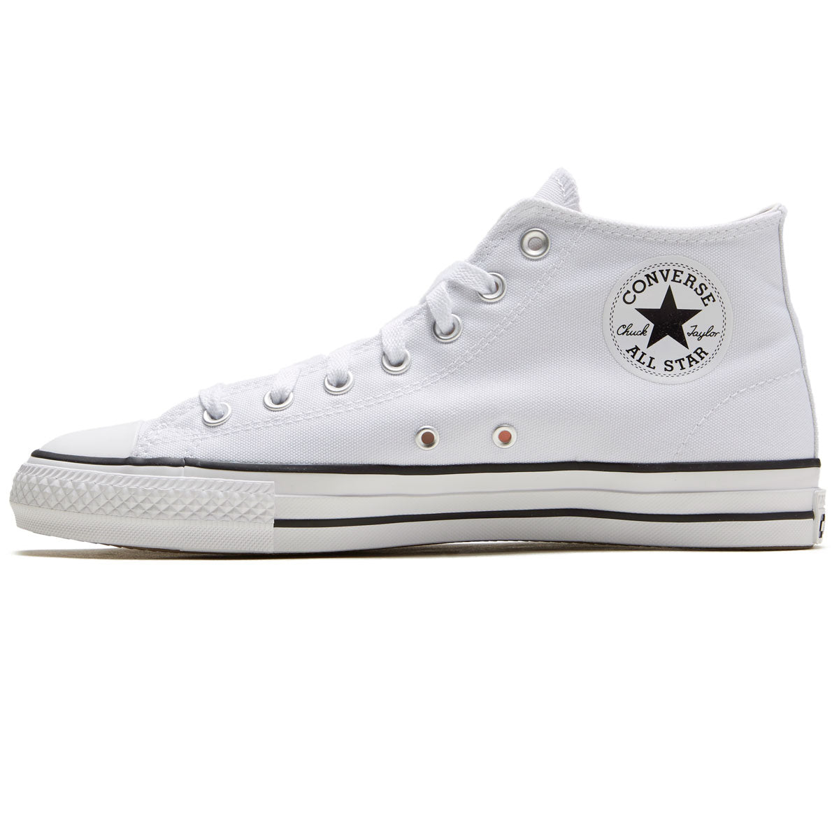 Converse Chuck Taylor All Star Pro Mid Shoes - White/White/Black, – Daddies  Board Shop