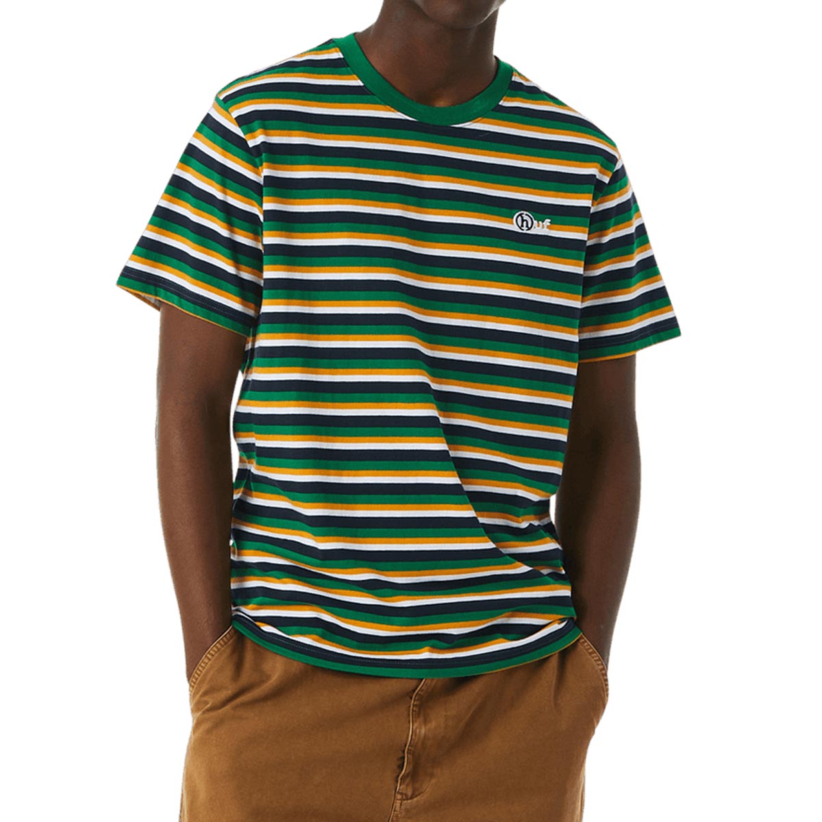 HUF Webster Stripe Knit Shirt - Gold