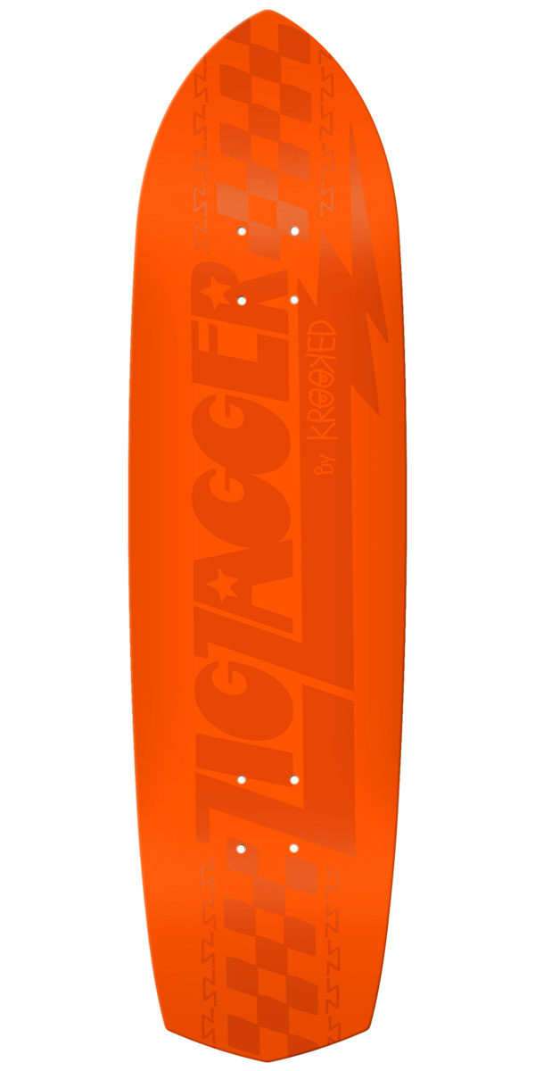 Krooked Zig Zagger Tonals Skateboard Deck - Orange - 8.62