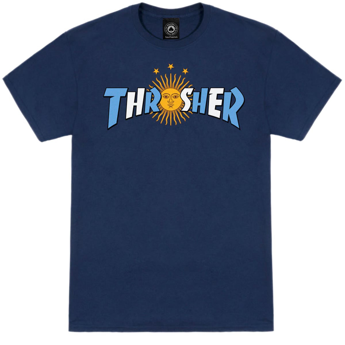 Thrasher Argentina Estrella T-Shirt - Navy image 1