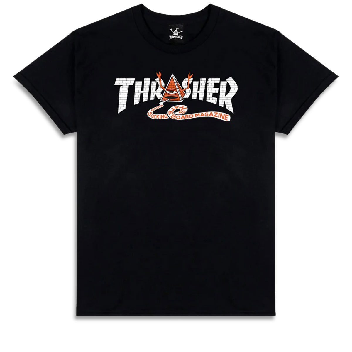 Thrasher x Toy Machine Pyramid T-Shirt - Black image 1