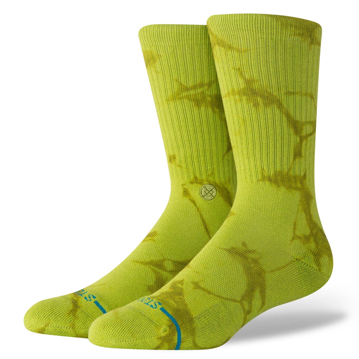 Stance Icon Dye Crew Socks - Green image 1