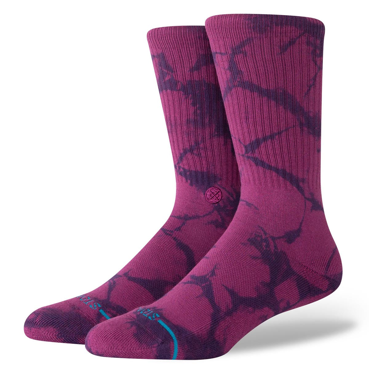 Stance Icon Dye Crew Socks - Navy image 1