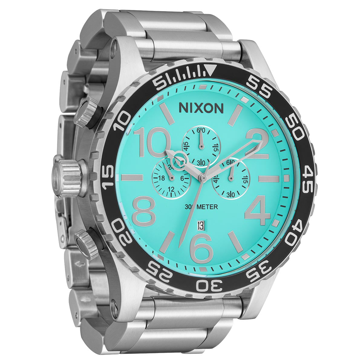 Nixon 51-30 Chrono 2024 Watch - Silver/Turquoise image 4