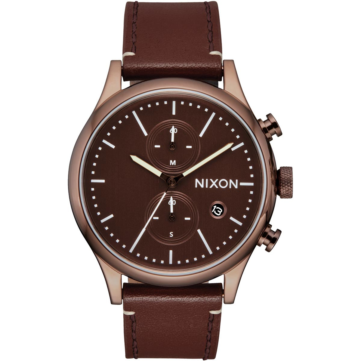 Nixon Station Chrono Watch - Chocolate/Cappuccino/Brown image 1