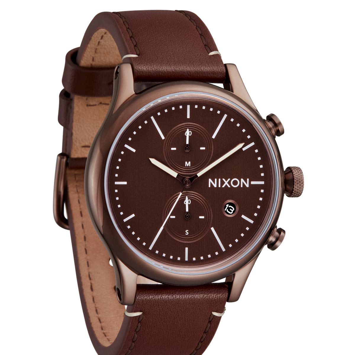 Nixon Station Chrono Watch - Chocolate/Cappuccino/Brown image 3