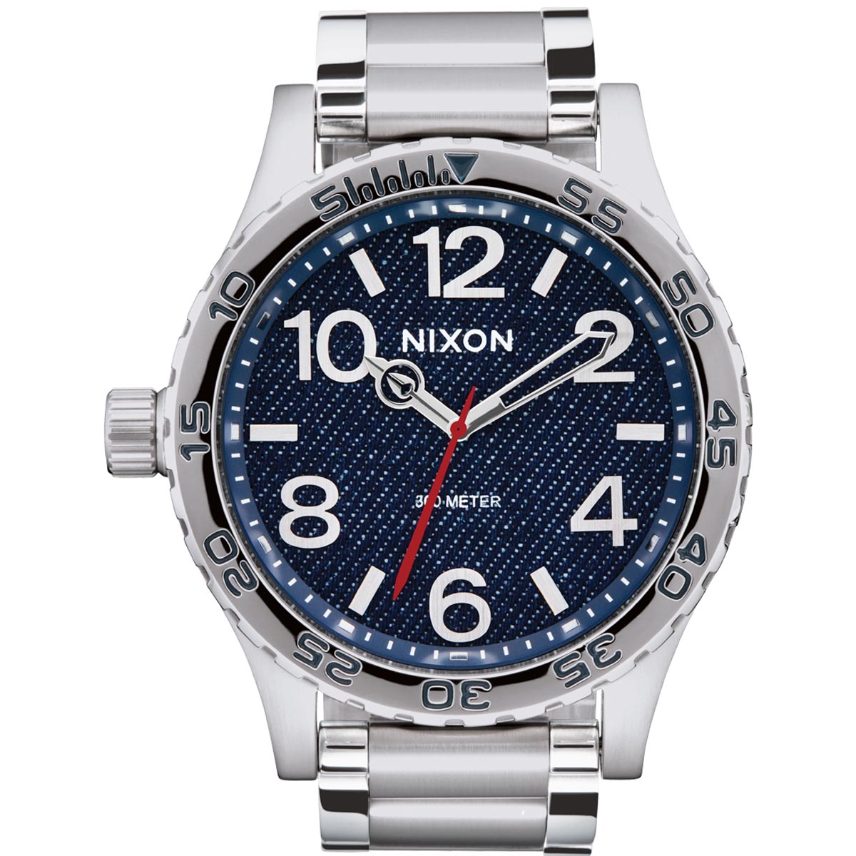 Nixon 51-30 Chrono Watch - Silver/Denim image 1