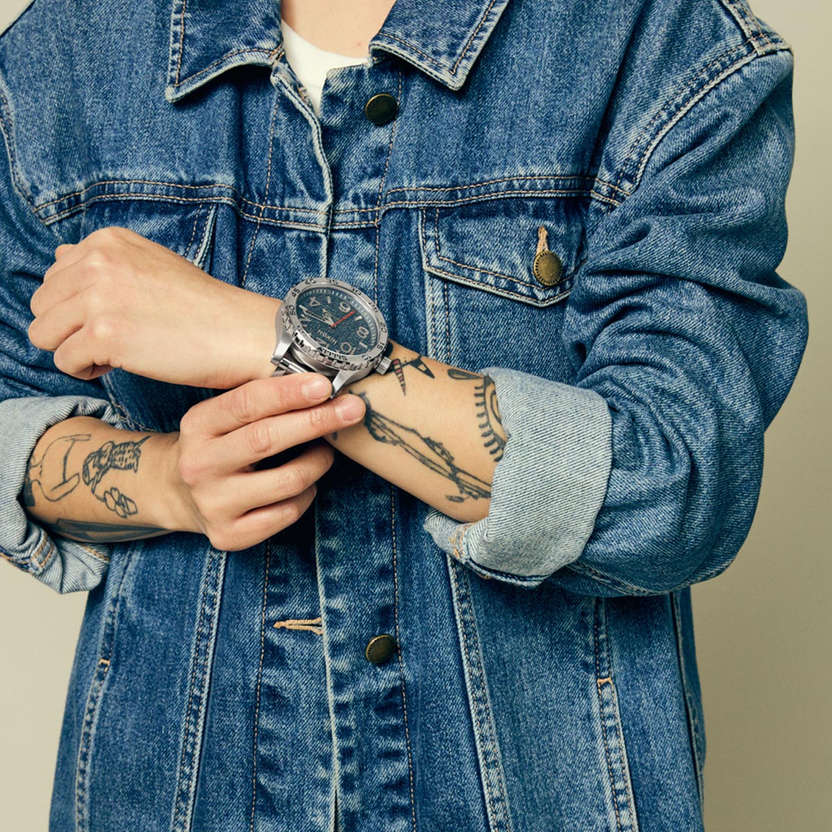 Nixon 51-30 Chrono Watch - Silver/Denim image 5