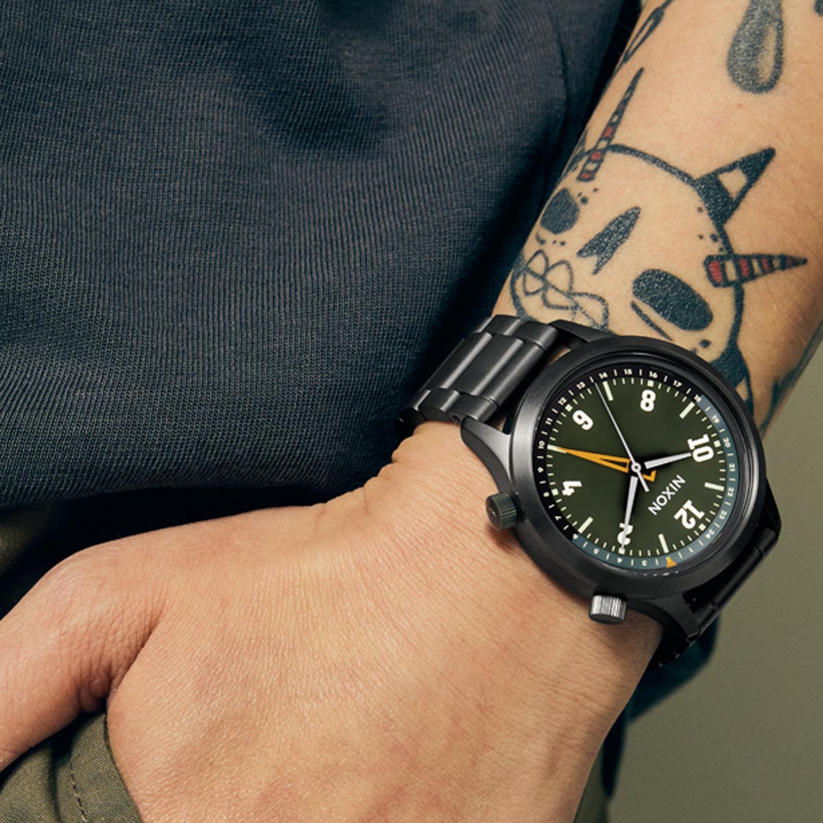 Nixon Drifter 40 Watch - Gunmetal/Kobu Green image 5