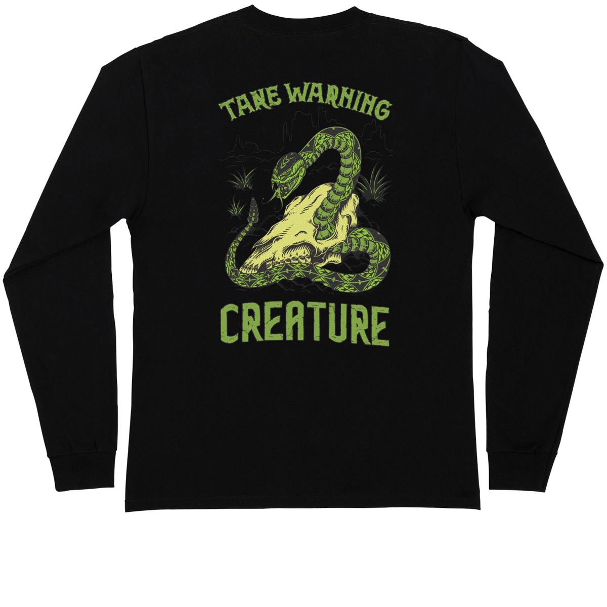Creature Take Warning Long Sleeve T-Shirt - Eco Black image 1