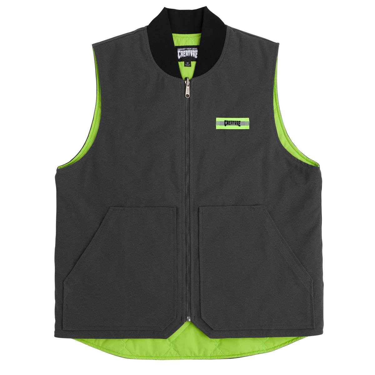 Creature Crete-Ture DIY Vest Jacket - Asphalt/Neon Green image 1