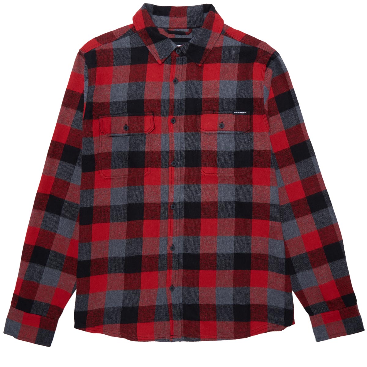 Independent Belmont Flannel Long Sleeve Shirt - Red image 1