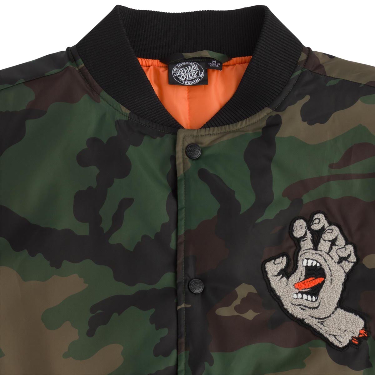 Santa Cruz Screaming Hand Stadium Jacket - Camo image 3