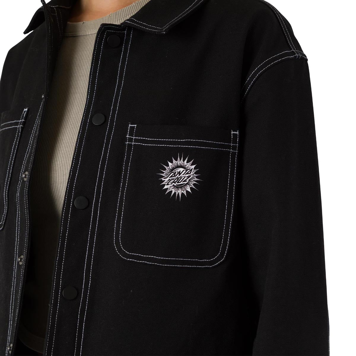 Santa Cruz Womens Ornate Sun Chore Jacket - Black image 3