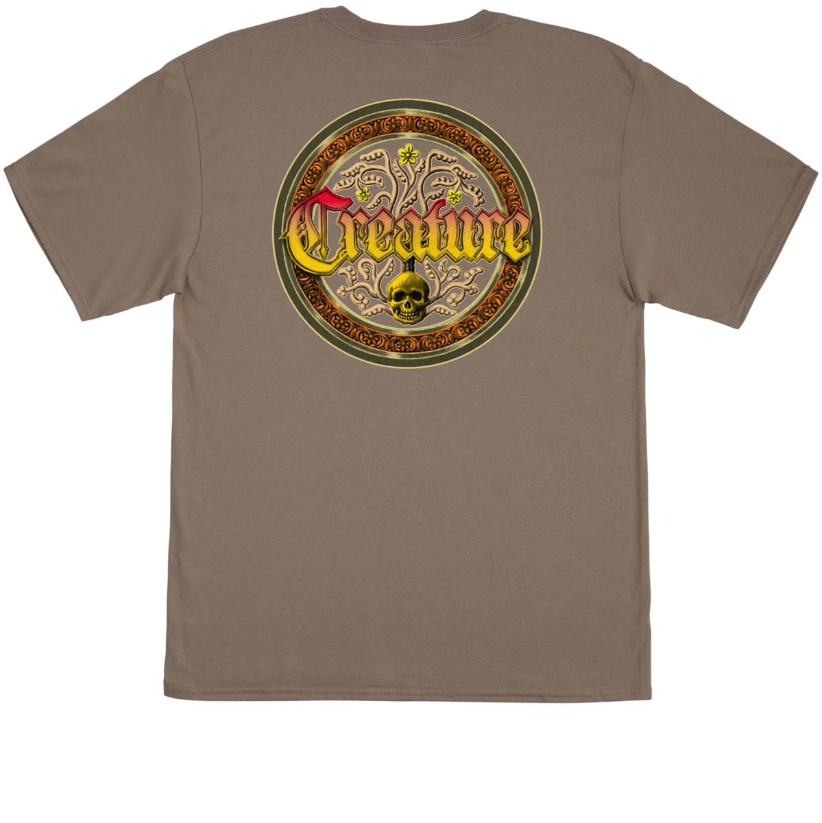 Creature Fiend Crest T-Shirt - Dusty Brown image 1