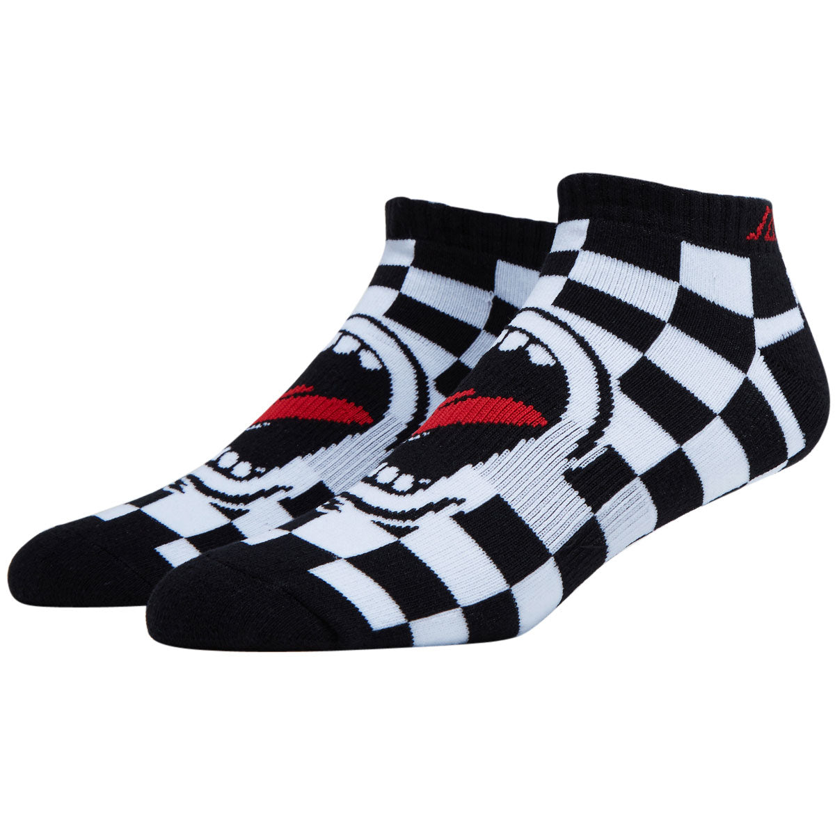 Santa Cruz Big Mouth No Show Socks - Checker image 1