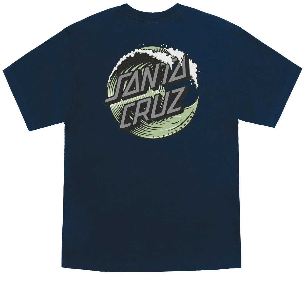 Santa Cruz Wave Dot T-Shirt - Navy/Seafoam image 1