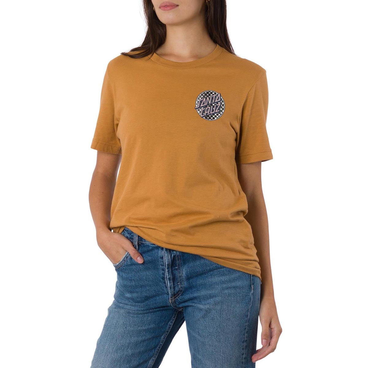 Santa Cruz Womens Meyer Freestyle Dot Relaxed T-Shirt - Toast image 1