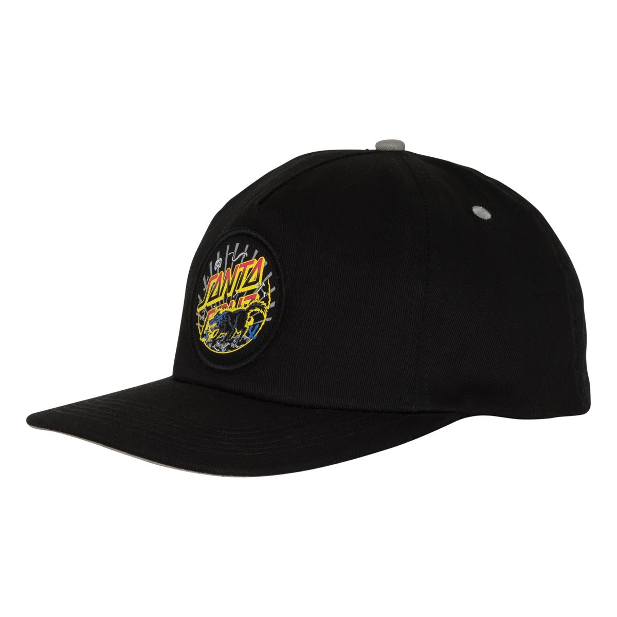 Santa Cruz Kendall Wolf Dot Snapback Hat - Black image 1