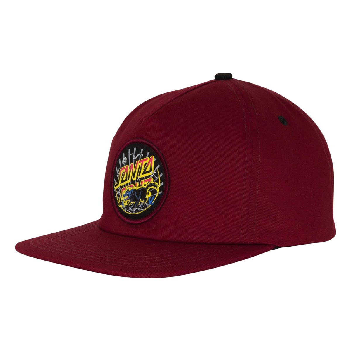 Santa Cruz Kendall Wolf Dot Snapback Hat - Burgundy image 1