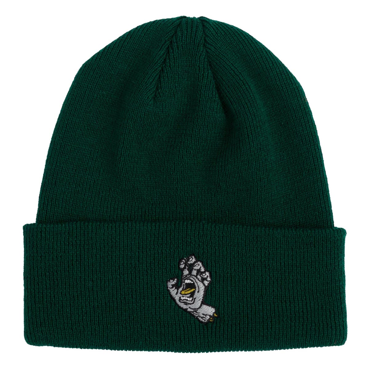 Santa Cruz Screaming Hand Long Shoreman Beanie - Forest/Grey/Gold image 1