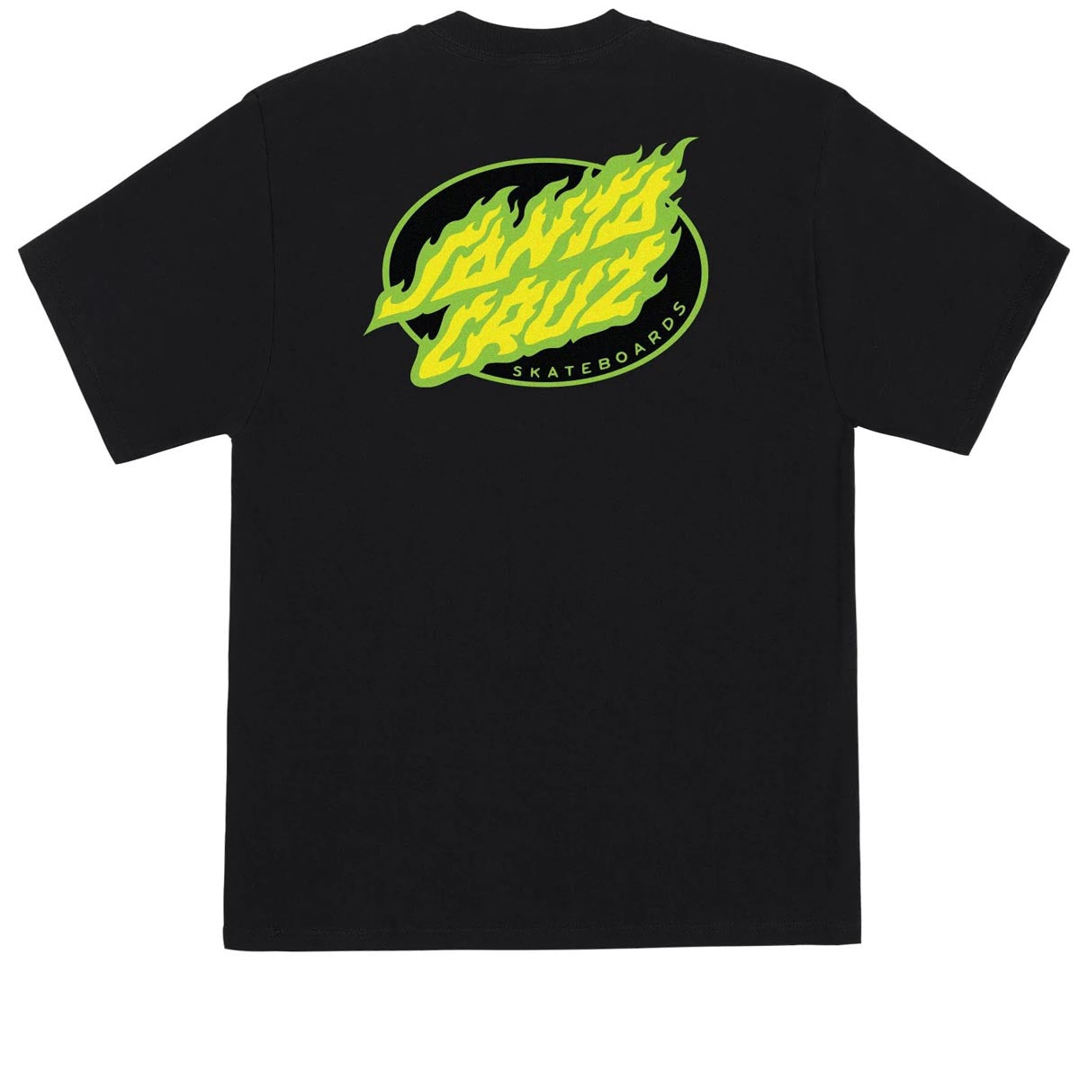 Santa Cruz True Oval Flame Dot T-Shirt - Black image 1