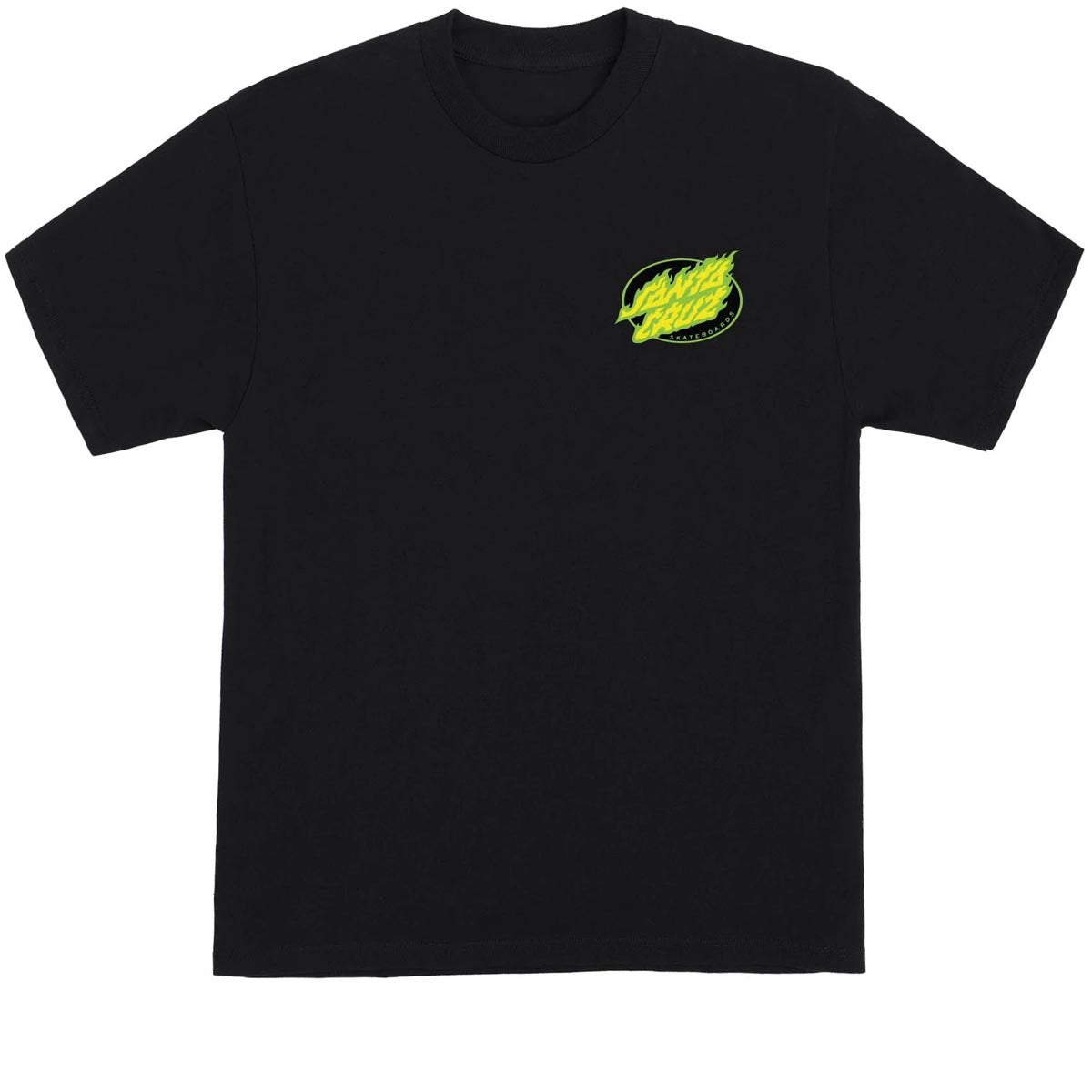 Santa Cruz True Oval Flame Dot T-Shirt - Black image 2