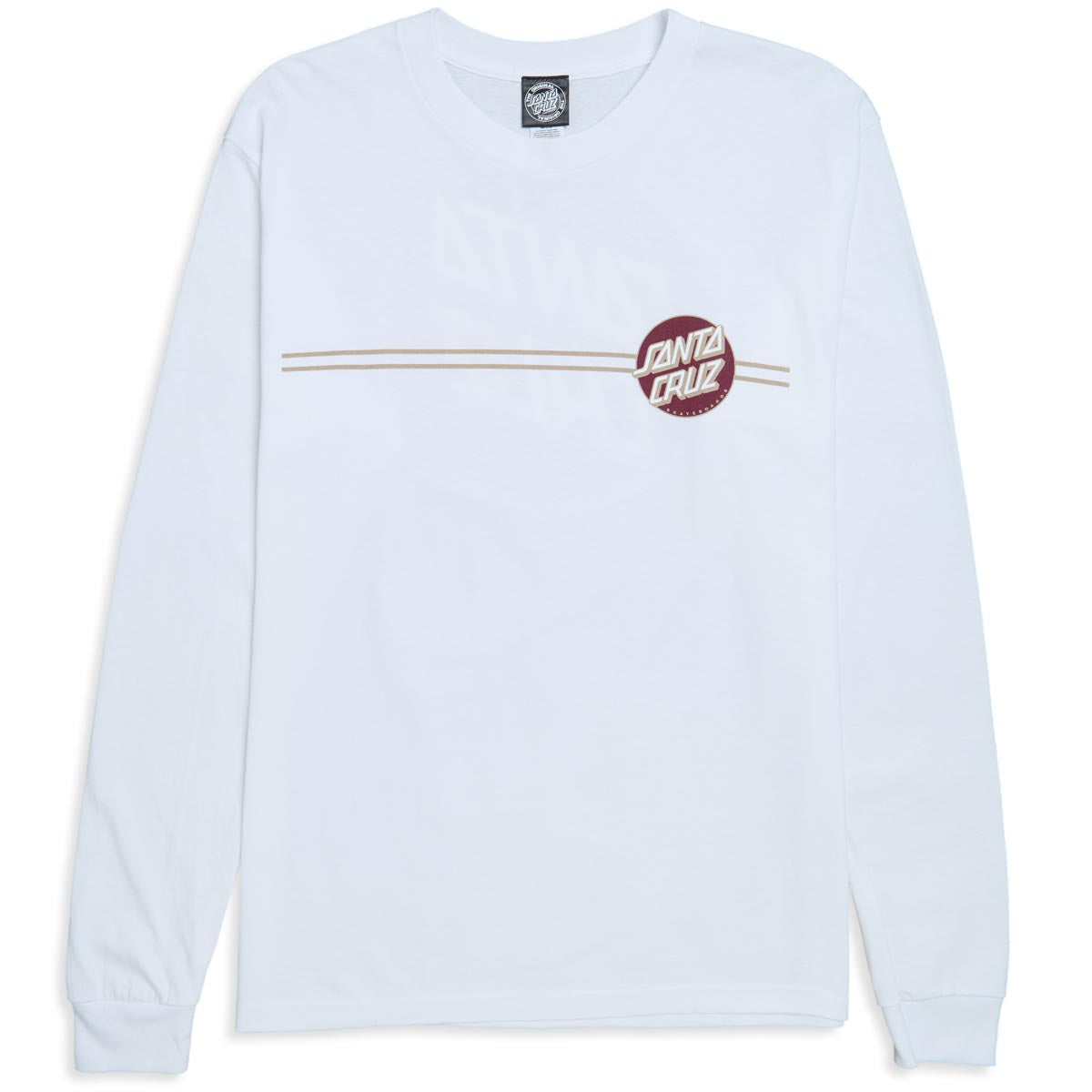 Santa Cruz Other Dot Long Sleeve T-Shirt - White/Burgundy image 1