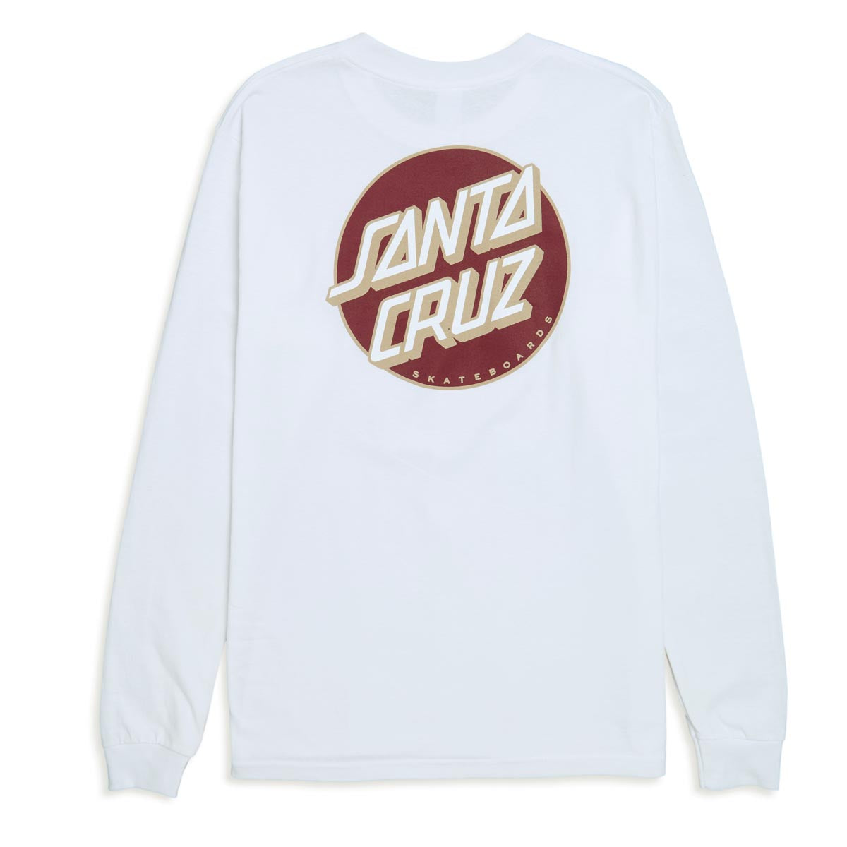 Santa Cruz Other Dot Long Sleeve T-Shirt - White/Burgundy image 2