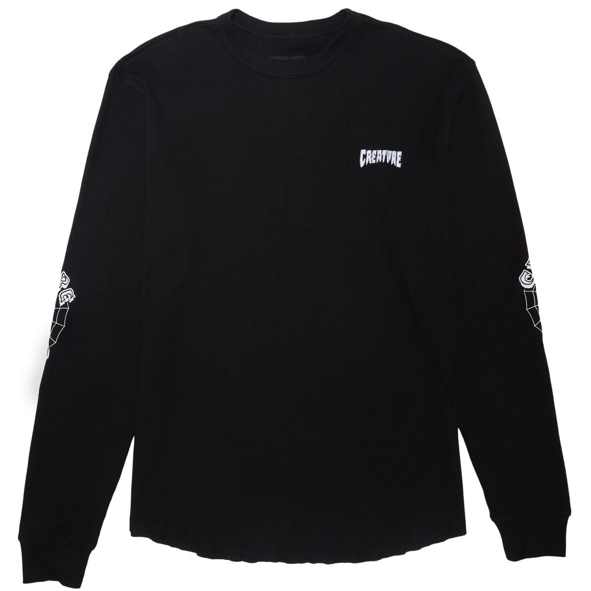 Creature Web Long Sleeve Thermal Shirt - Black image 1