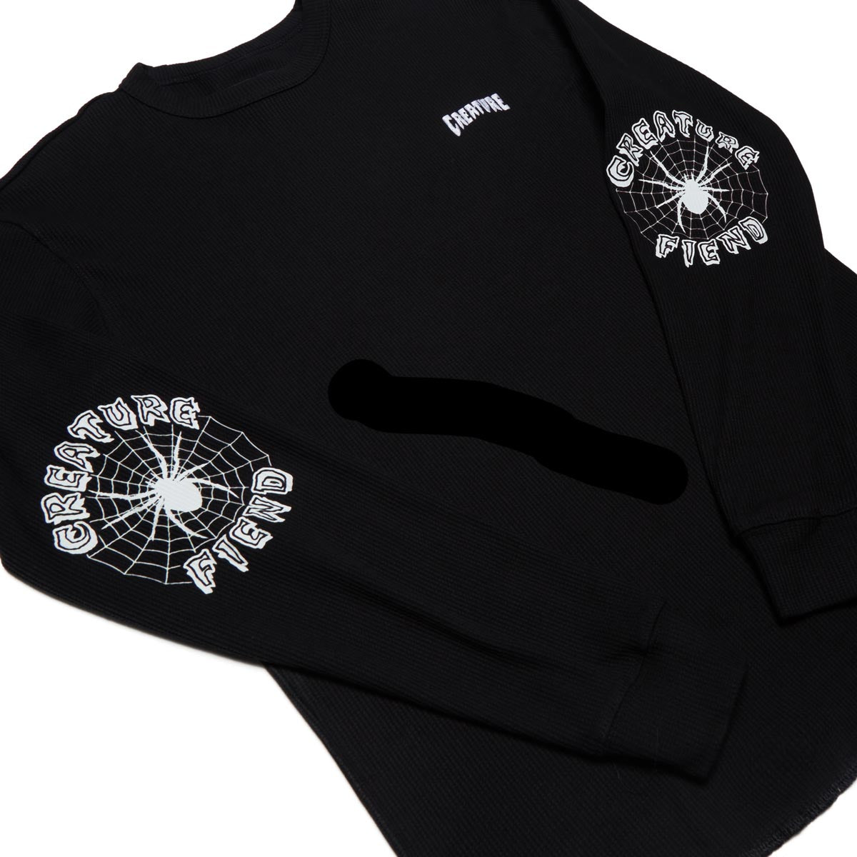 Creature Web Long Sleeve Thermal Shirt - Black image 2