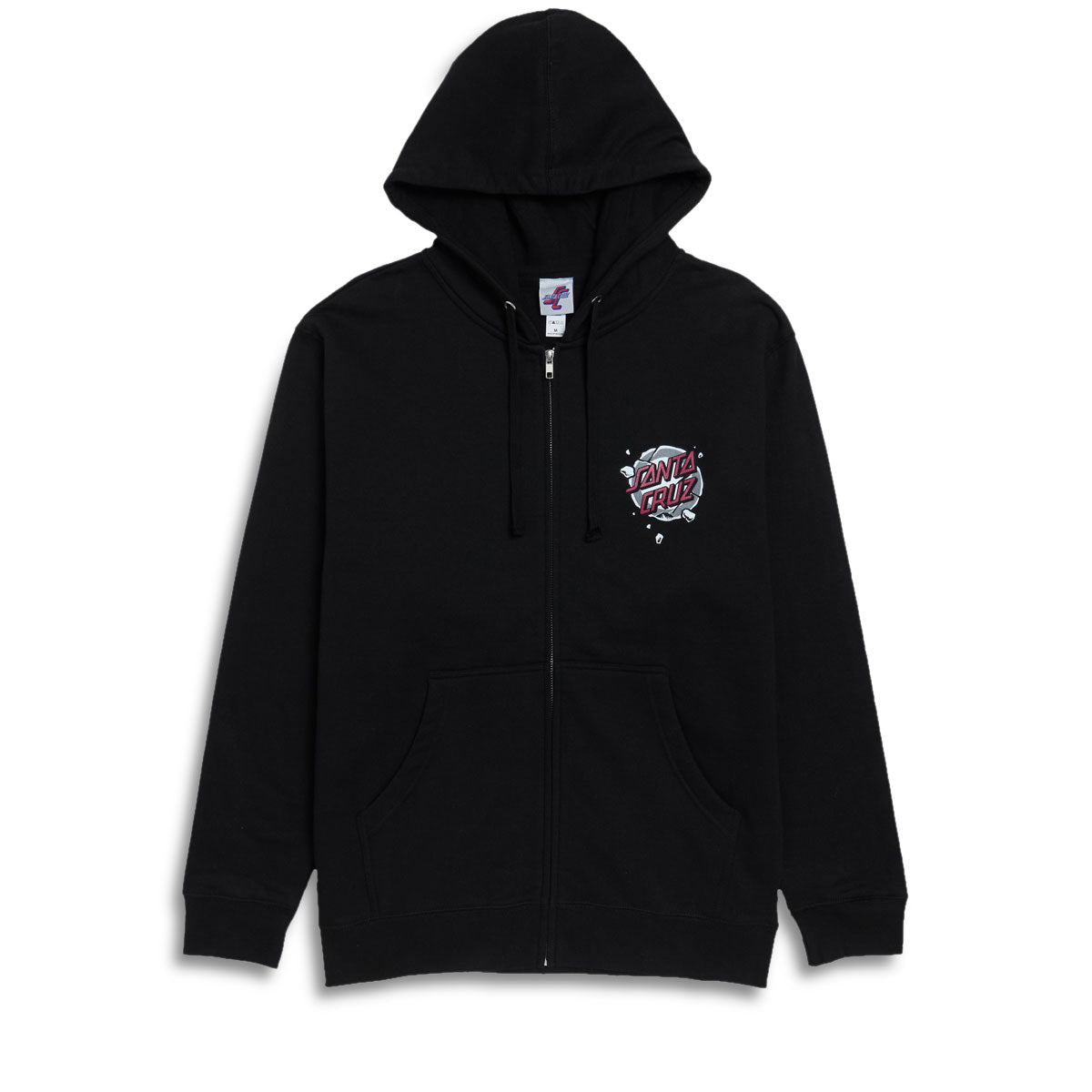 Santa Cruz Roskopp Destruct Dot Zip Hoodie - Black image 1