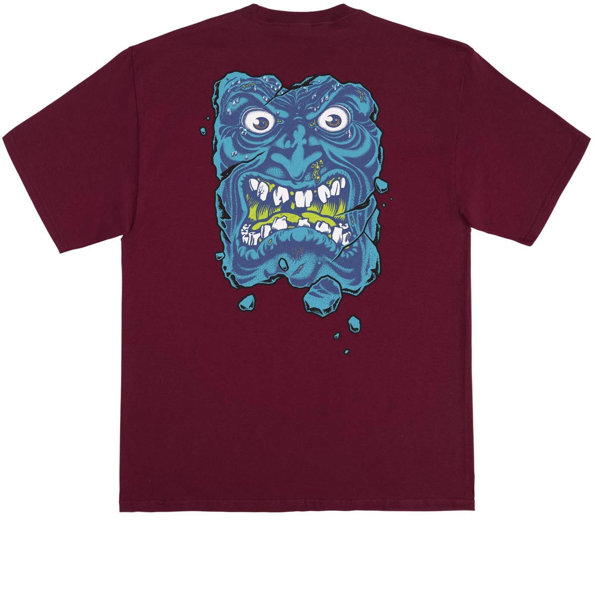 Santa Cruz Roskopp Destruct Face T-Shirt - Ath Maroon image 1