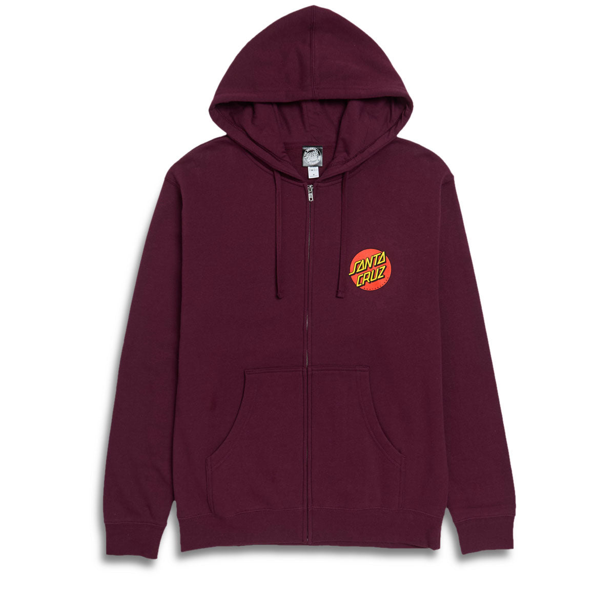 Santa Cruz Classic Dot Zip Hoodie - Maroon image 1