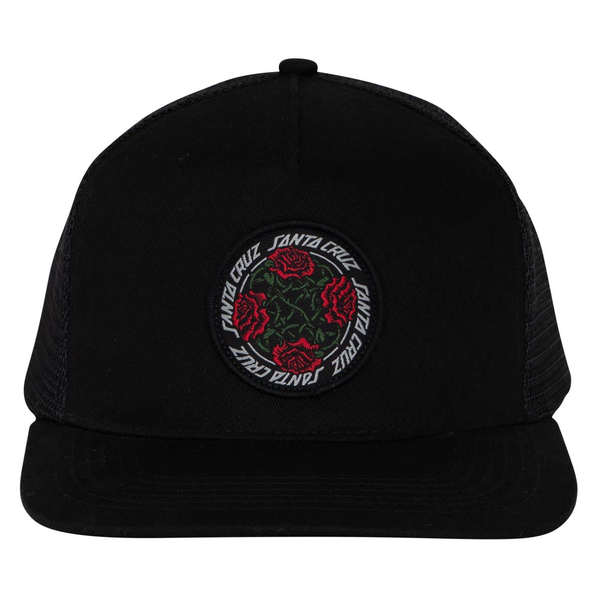 Santa Cruz Dressen Rose Solo Mesh Trucker Hat - Black image 4