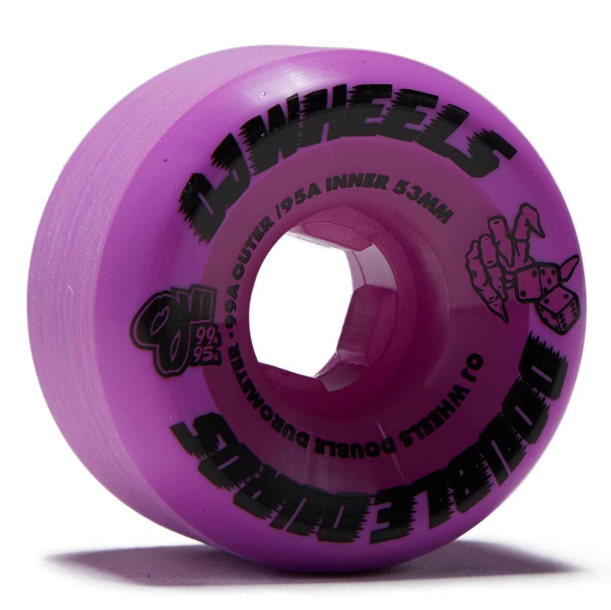 OJ Double Duro 99a/95a Skateboard Wheels - Purple - 53mm image 1