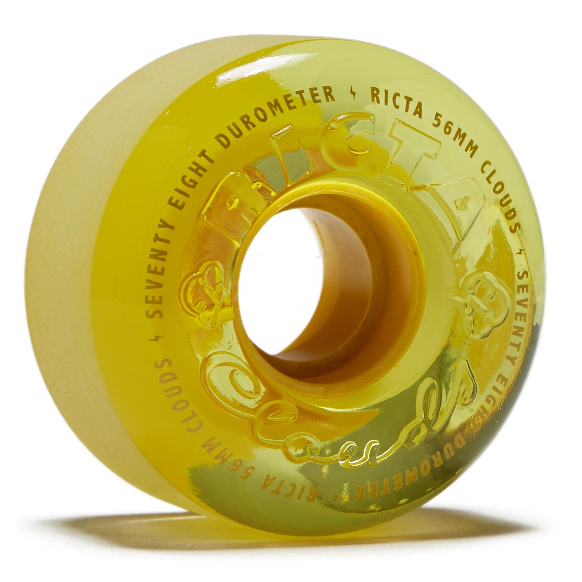 Ricta Hi Vis Clouds 78a Skateboard Wheels - Yellow - 56mm image 1