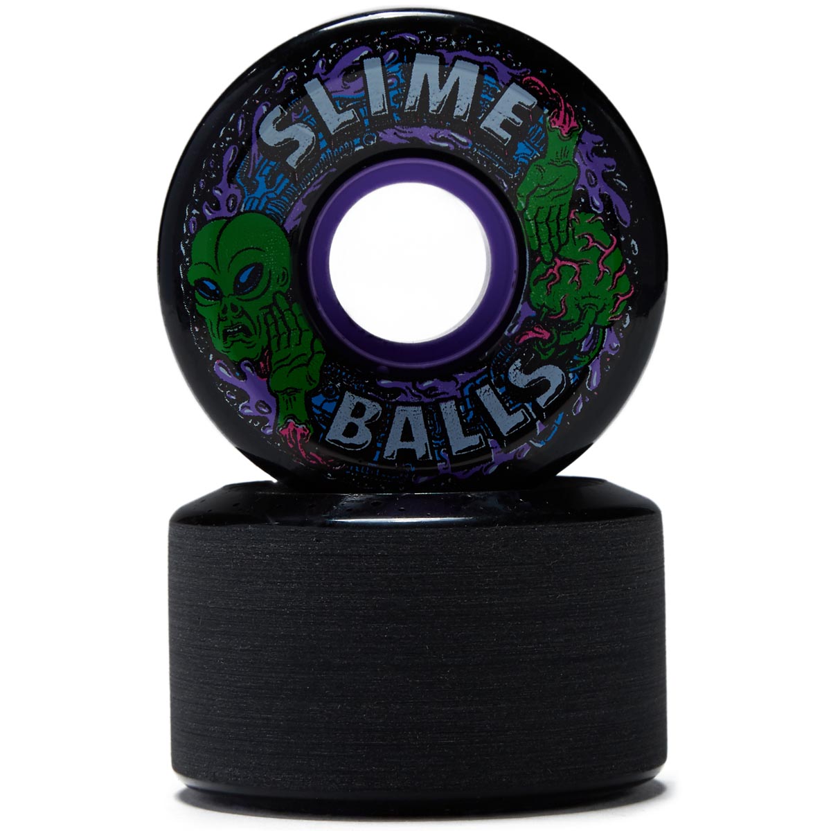 Slime Balls Alien Mini OG Slime 78a Skateboard Wheels - Black - 54.5mm image 2