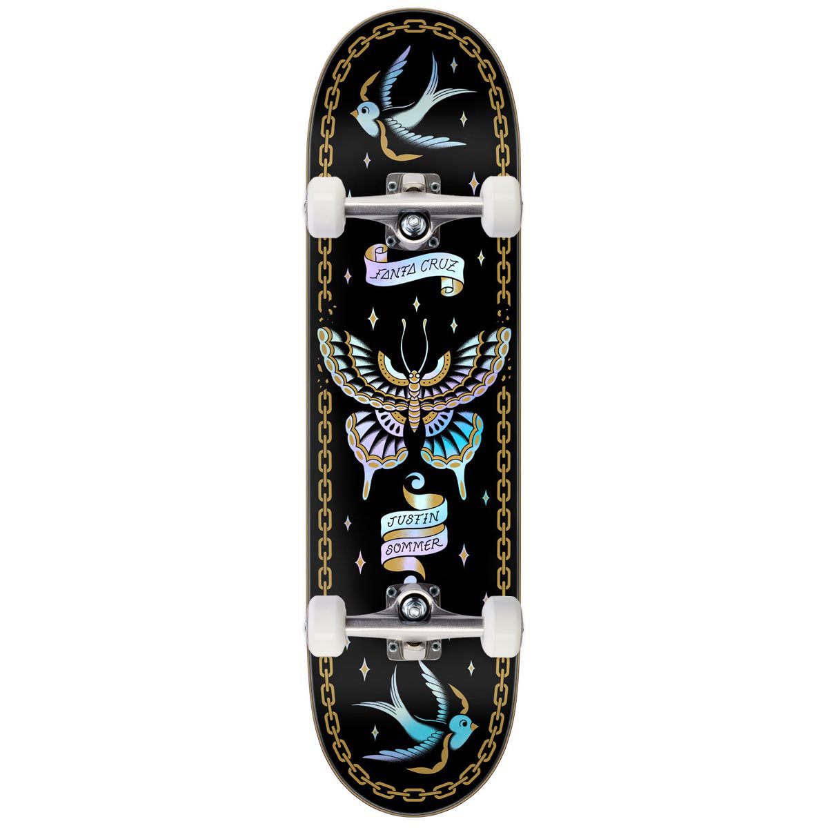 Santa Cruz Sommer Butterfly Skateboard Complete - 8.00