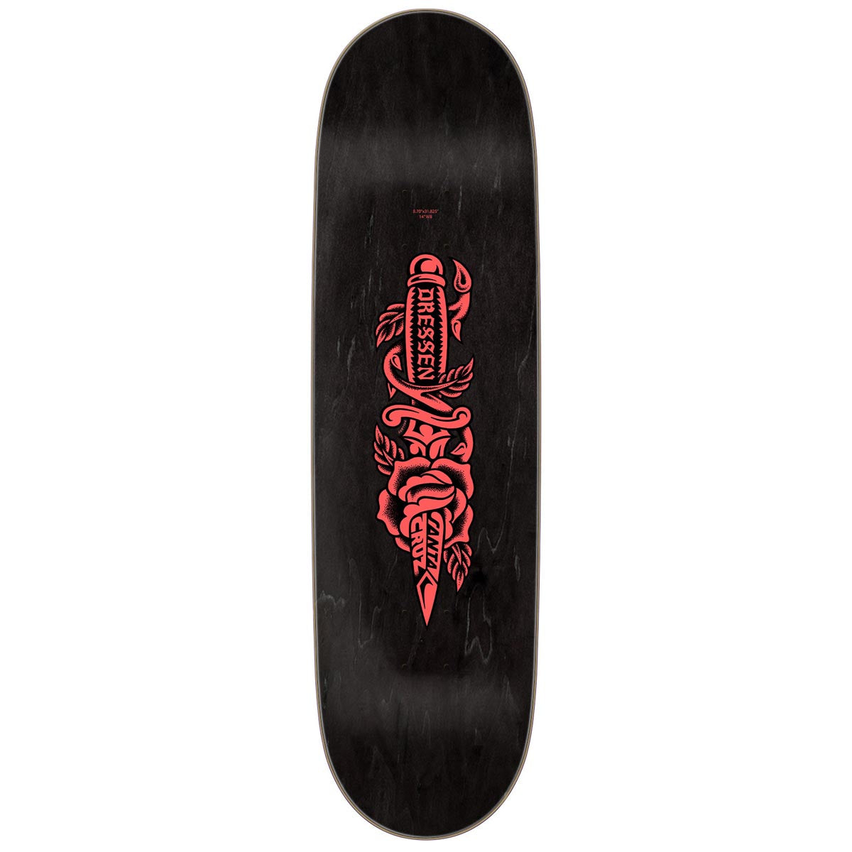 Santa Cruz Dressen Rose Dagger Skateboard Deck - 8.70