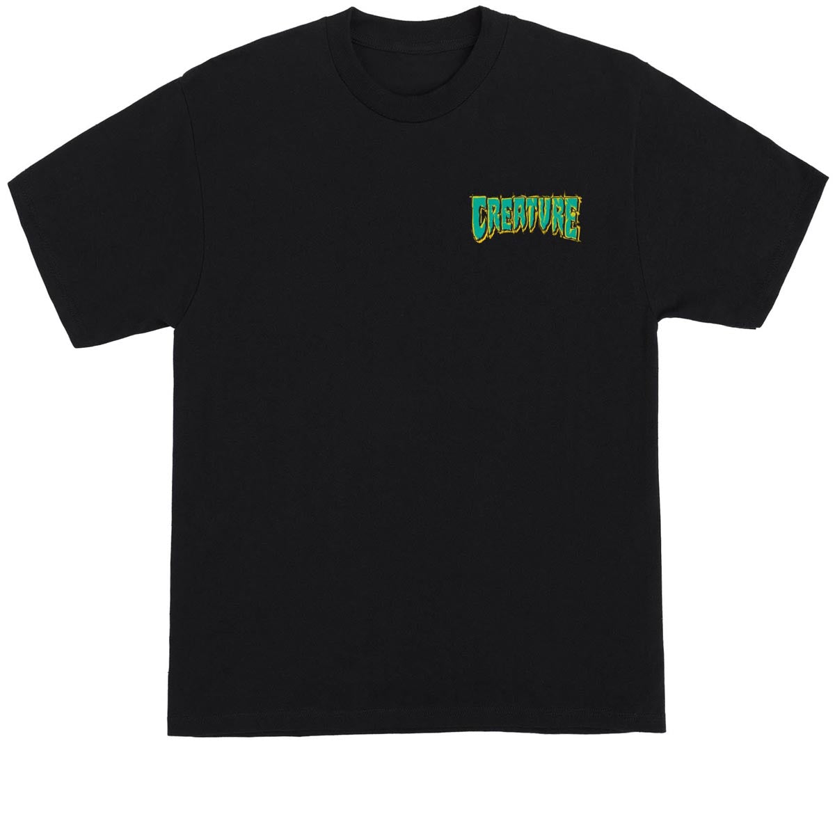 Creature Logo Spill T-Shirt - Black image 2