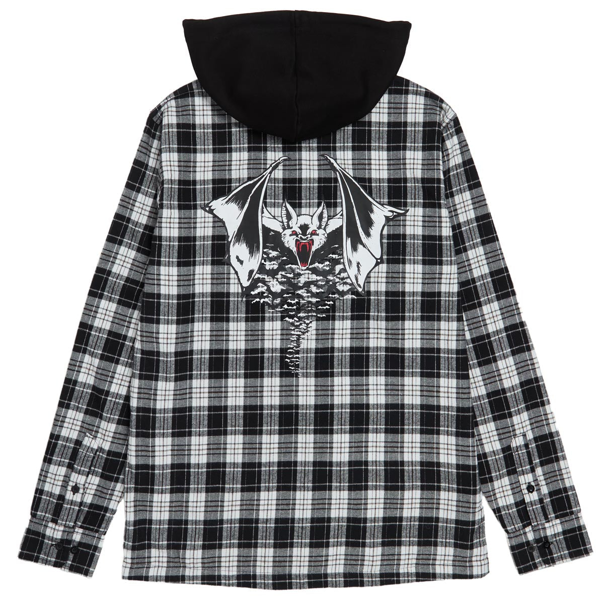 Creature Bat Relic Long Sleeve Flannel Shirt - White/Black image 2